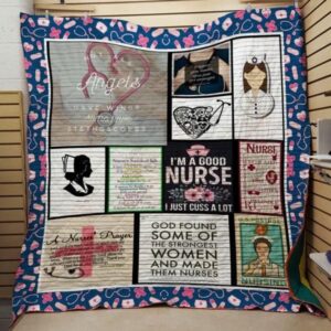 Nurse Just Cuss A Lot Quilt Blanket Ver 3  Quilt